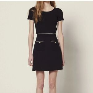 SANDRO Black Women's Knit Skirt